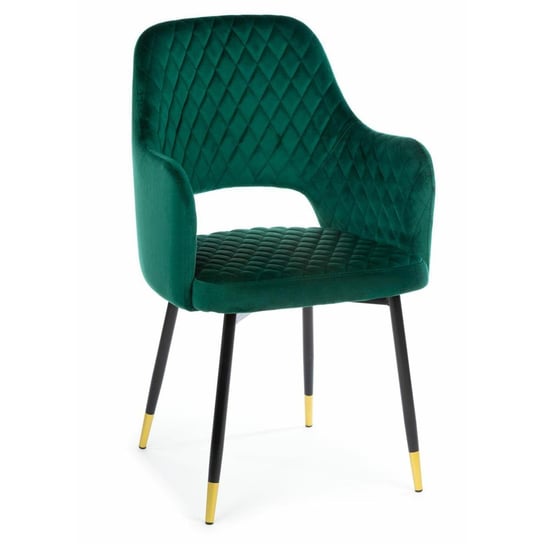 Krzesło HOWHOMELY Senko, ciemnozielone, 89,5x54x56 cm HowHomely