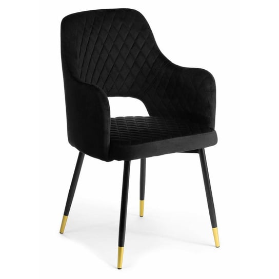 Krzesło HOWHOMELY Senko, czarne, 89,5x54x56 cm HowHomely