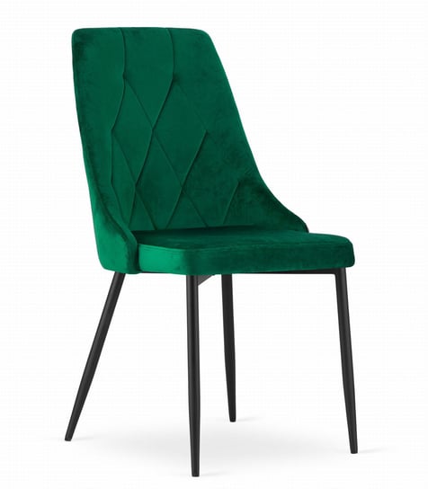Krzesło IMOLA - aksamit ciemna zieleń Leobert