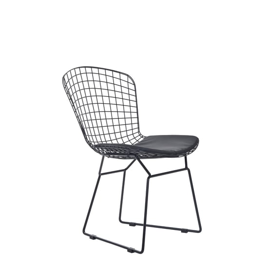 Krzesło Industrial Metalowy Czarny 58X54X80 Cm Homla Homla