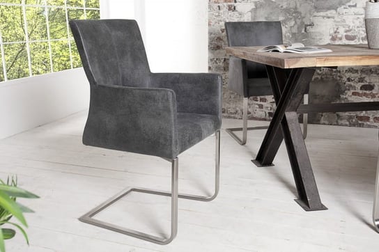 Krzesło INTERIOR Aaron, szare, 95x55x60 cm INTERIOR