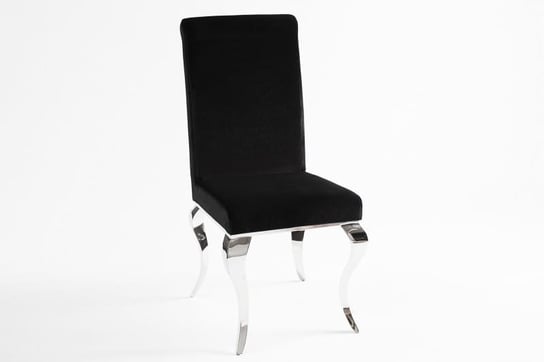 Krzesło INTERIOR Barock, czarno-stalowe, 105x50x60 cm INTERIOR