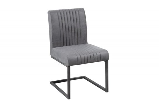 Krzesło INTERIOR Big Chief vintage, szare, 87x49x63 cm INTERIOR