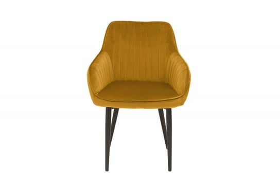 Krzesło INTERIOR Torino, musztardowe, 84x60x61 cm INTERIOR
