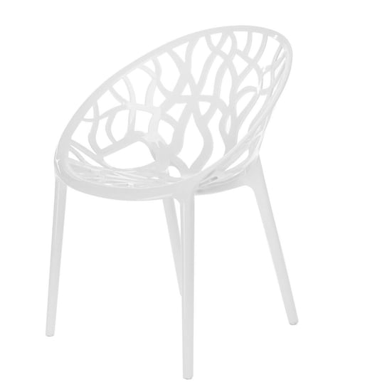 Krzesło INTESI Coral Glossy, białe, 59x60x80 cm Intesi