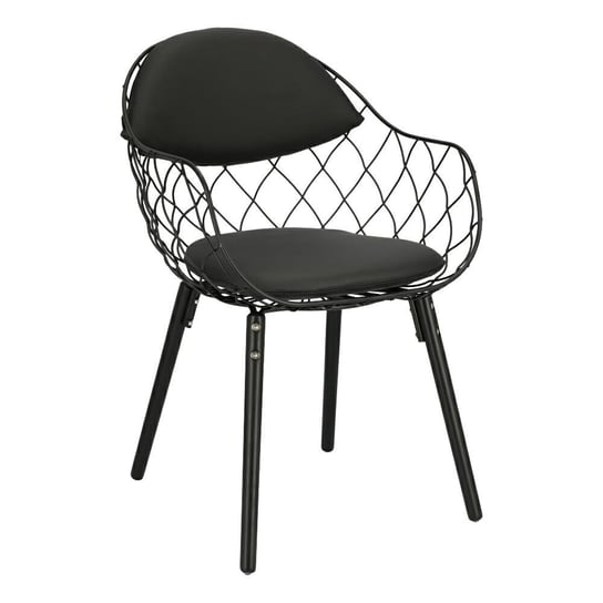 Krzesło INTESI Jahi, czarne, 53x59x80 cm Intesi