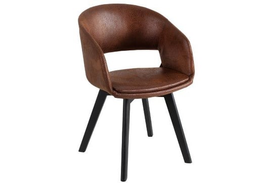 Krzesło INVICTA INTEROR Nordic Star, brązowo-czarne, 52x52x79 cm Invicta Interior
