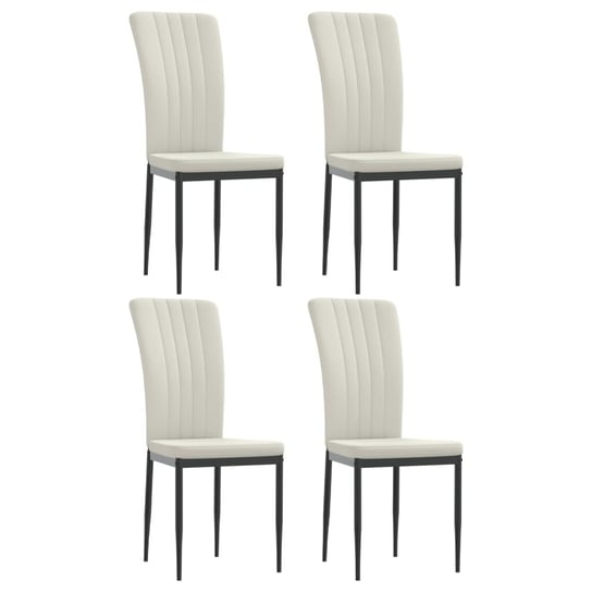 Krzesło jadalniane aksamitowe kremowe 42x57,5x95cm / AAALOE Inna marka
