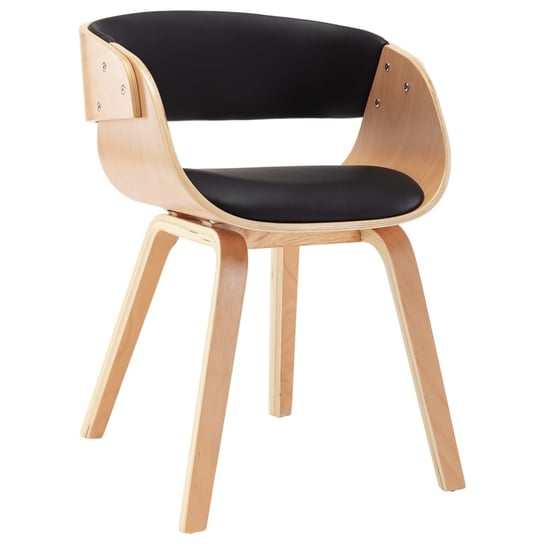 Krzesło jadalniane czarne/jasnobrązowe, 53x52x70 c / AAALOE Inna marka