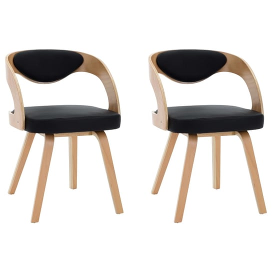 Krzesło jadalniane, czarno-brązowe, 53x54x77 cm / AAALOE Inna marka