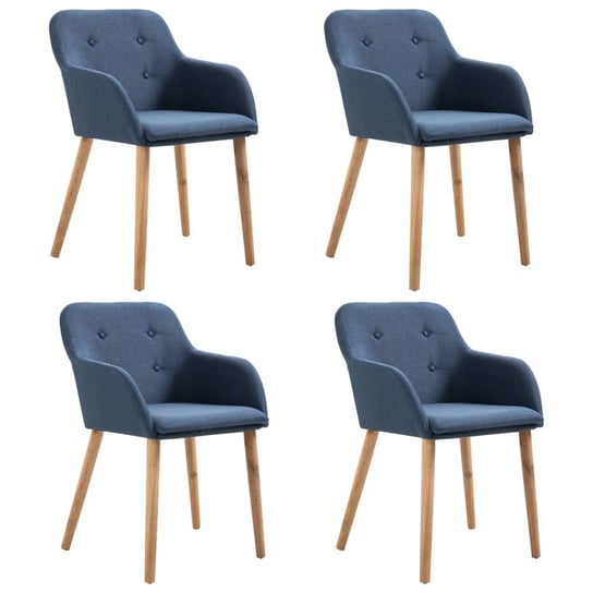 Krzesło jadalniane VIDAXL, niebieskie, 76,5x57x52 cm, 4 szt. vidaXL