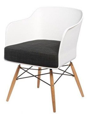 Krzesło KARE DESIGN Viva, biało-grafitowe, 58x48x77 cm Kare Design