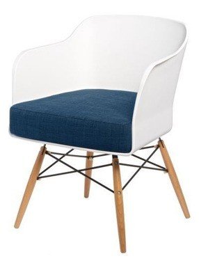 Krzesło KARE DESIGN Viva, biało-granatowe, 58x48x77 cm Kare Design