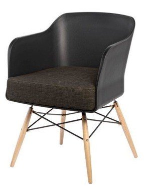 Krzesło KARE DESIGN Viva, czarno-brązowe, 58x48x77 cm Kare Design