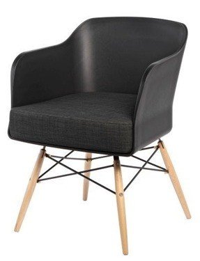 Krzesło KARE DESIGN Viva, czarno-grafitowe, 58x48x77 cm Kare Design