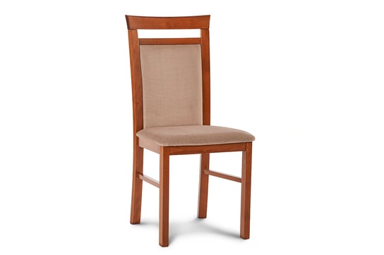 Krzesło KONSIMO Amire, orzech-ciemnobeżowy, 43x95x42,5 cm Konsimo