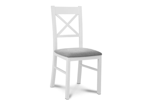 Krzesło KONSIMO CRAM, biało-jasnoszare, 43x94x43 cm Konsimo