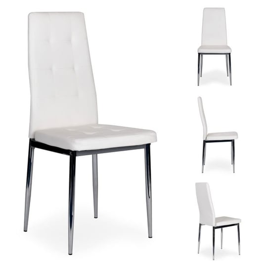 Krzesło Krzesła Zestaw Krzeseł Do Salonu Chrom 4X ModernHome