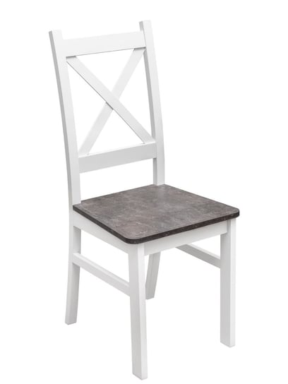 Krzesło Krzyżak K1B - Biały/Beton | Lakier/Lakier BONNI