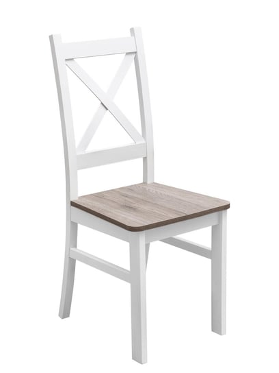 Krzesło Krzyżak K1G - Biały/San Remo | Lakier/Lakier BONNI