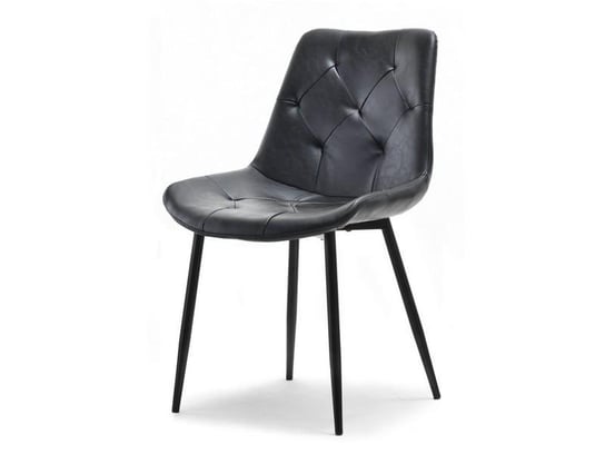 krzesło lamia czarny skóra ekologiczna, podstawa czarny MEBEL-PARTNER