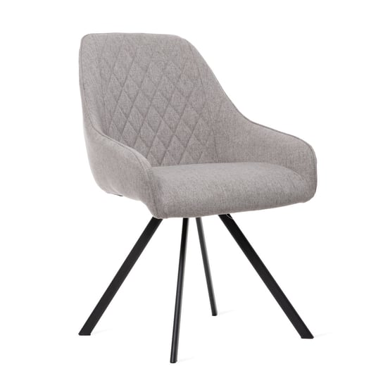 Krzesło LAURENT w tkaninie obrotowe szare 61x57x84 cm HOMLA Homla