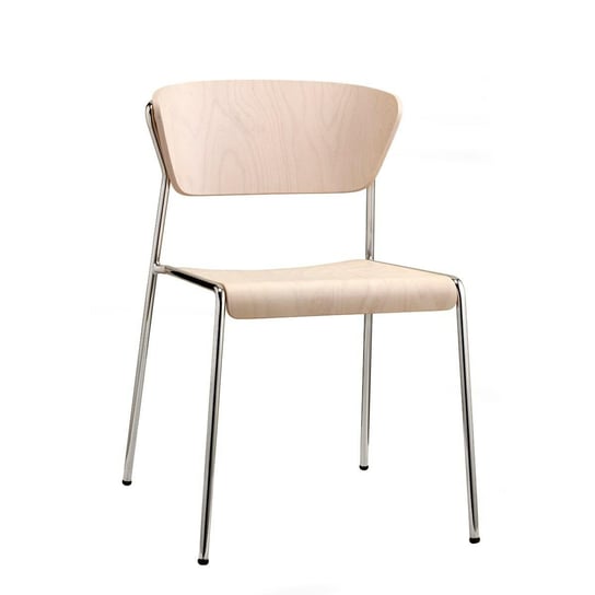 Krzesło Lisa wood buk bielony/chrom SCAB Design