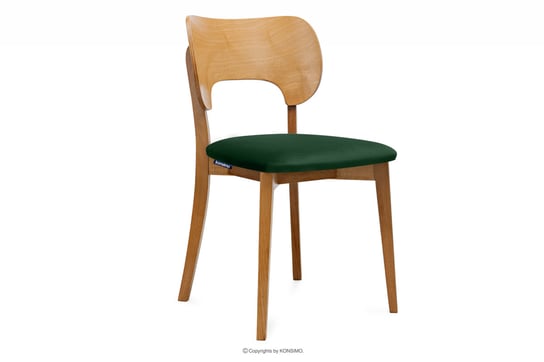 Krzesło loft dąb butelkowa zieleń LYCO Konsimo Konsimo