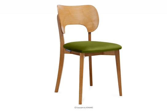 Krzesło loft dąb zielone LYCO Konsimo Konsimo