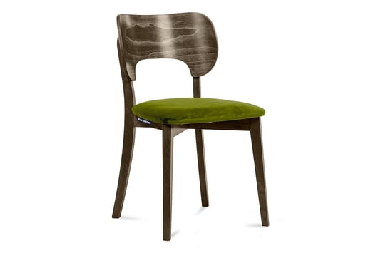 Krzesło loft orzech zielone LYCO Konsimo