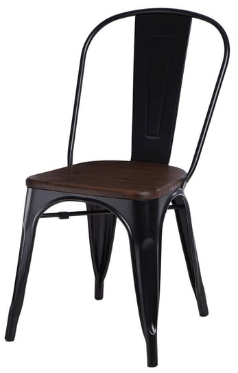 Krzesło loftowe ELIOR Kimmi 2X, czarne, 44x42x84 cm, 4 szt. Elior
