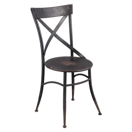 Krzesło loftowe MIA HOME Warehouse, czarne, 41x41x88 cm MIA home