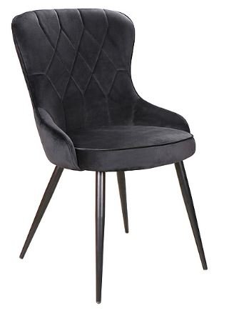 Krzesło Lotus Velvet Czarny / Bluvel 19 Czarny Komfort