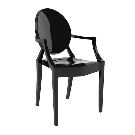 Krzesło LOUIS czarne - poliwęglan King Home