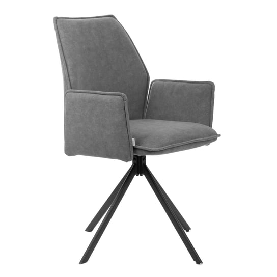 Krzesło LUGRO obrotowe szare 56x60x82 cm HOMLA Homla