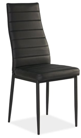 Krzesło Luisa - czarny/czarny PU Intesi