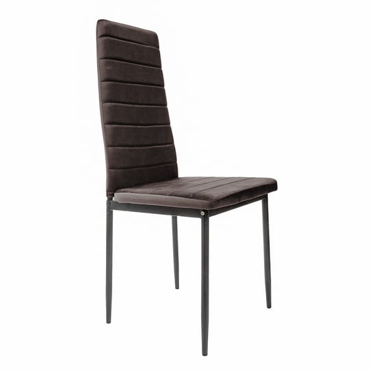 Krzesło Mak ciemno brązowe welur do salonu do jadalni do kuchni Begryf BEGRYF