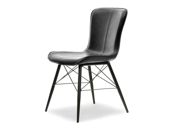 krzesło margot czarny skóra ekologiczna, podstawa czarny MEBEL-PARTNER