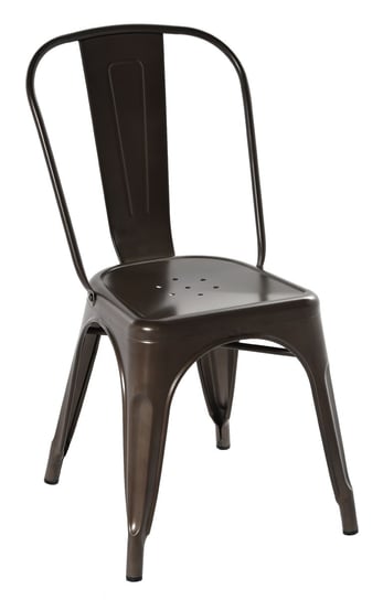 Krzesło Metalowe Nowoczesne Brązowe Loft HOME INVEST INTERNATIONAL