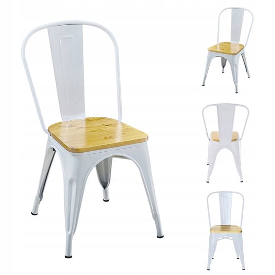Krzesło metalowe nowoczesne MELFI BIAŁE Nuforma