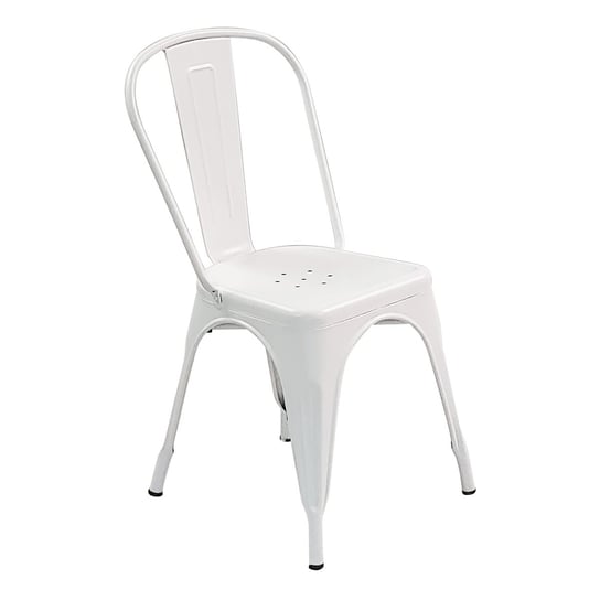 Krzesło metalowe Paris białe BMDesign