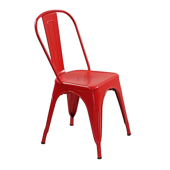 Krzesło metalowe Paris czerwone BMDesign