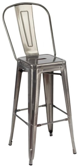 Krzesło metalowe Tower Big Back KH010100969 nowoczesne szare King Home
