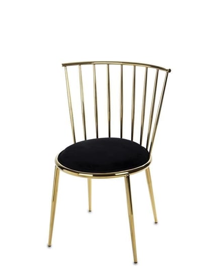 Krzesło MIA HOME Carlito, czarno-złote, 45x47x81 cm MIA home