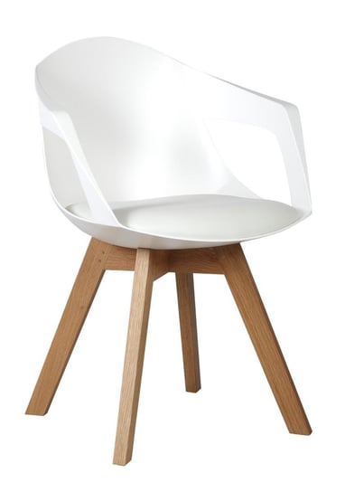 Krzesło MIA HOME Holey Arm, brązowo-białe, 82x58x58 cm MIA home