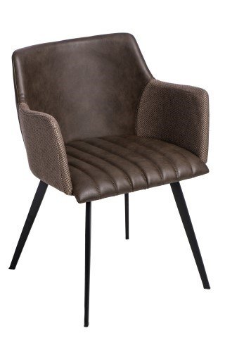 Krzesło MIA HOME  Jeff M, brązowe, 77x56x54 cm MIA home