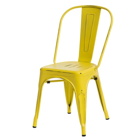 Krzesło MIA HOME Metalove Antique, żółte, 45x53x85 cm MIA home