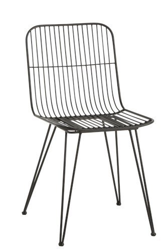 Krzesło MIA HOME Milazo, czarne, 43x54x83 cm MIA home