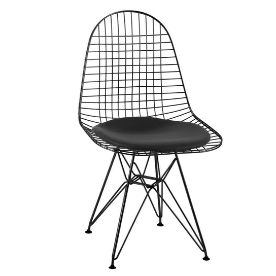 Krzesło MIA HOME Nest, czarne, 52x60x80 cm MIA home