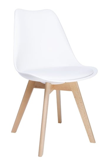 Krzesło MIA HOME Nord oak, białe, 83x41x49 cm MIA home